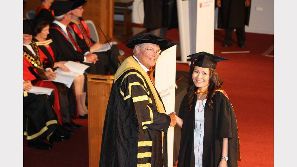Graduating from Charles Sturt University with a Master of Medical Science (Pathology) is Thuy Nguyen. Picture: Daisy Huntly