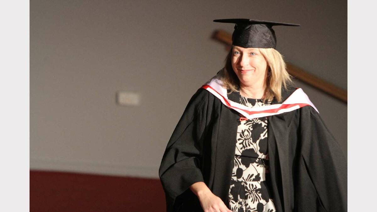 Graduating from Charles Sturt University with a Bachelor of Arts (Honours), Honours Class 1, is Kellie Bousfield. Picture: Daisy Huntly