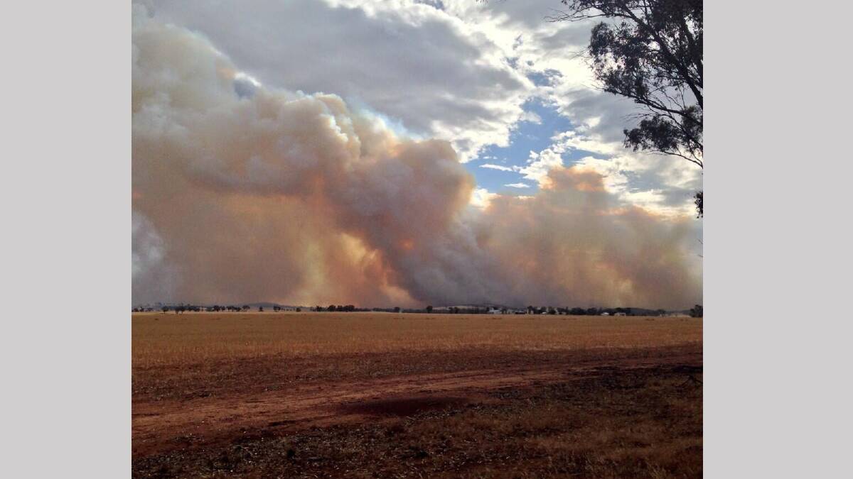 The Springdale fire continues to burn. Picture: Andrew Pearson
