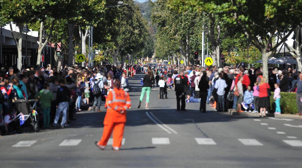 Anzac Day march in Wagga. Picture: Michael Frogley