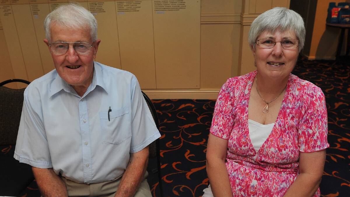 Peter Meiklejohn and Sue Kingston  at the Wagga Base Hospital Auxillary Christmas Party. Picture: Addison Hamilton