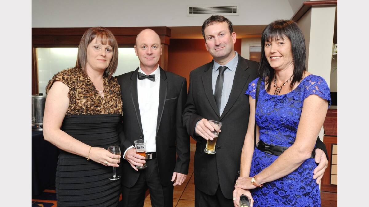 Lionie and Scott Cooper with Glenn and Karen Maslin at the Crow Awards. Picture: Alastair Brook