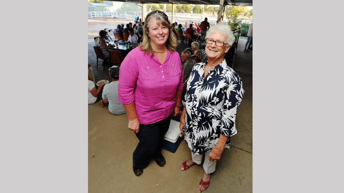 At the Riding for the Disabled christmas party are secretary Michelle Eastwood and President Bev Amery. Picture:  