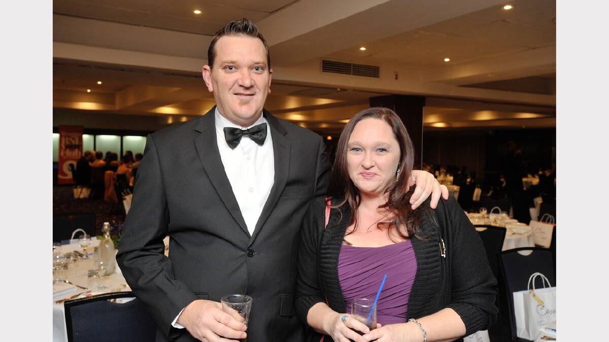 Printer Wizards' Scott Parr and Kathleen Dawe at the Wagga Crow Awards. Picture: Alastair Brook