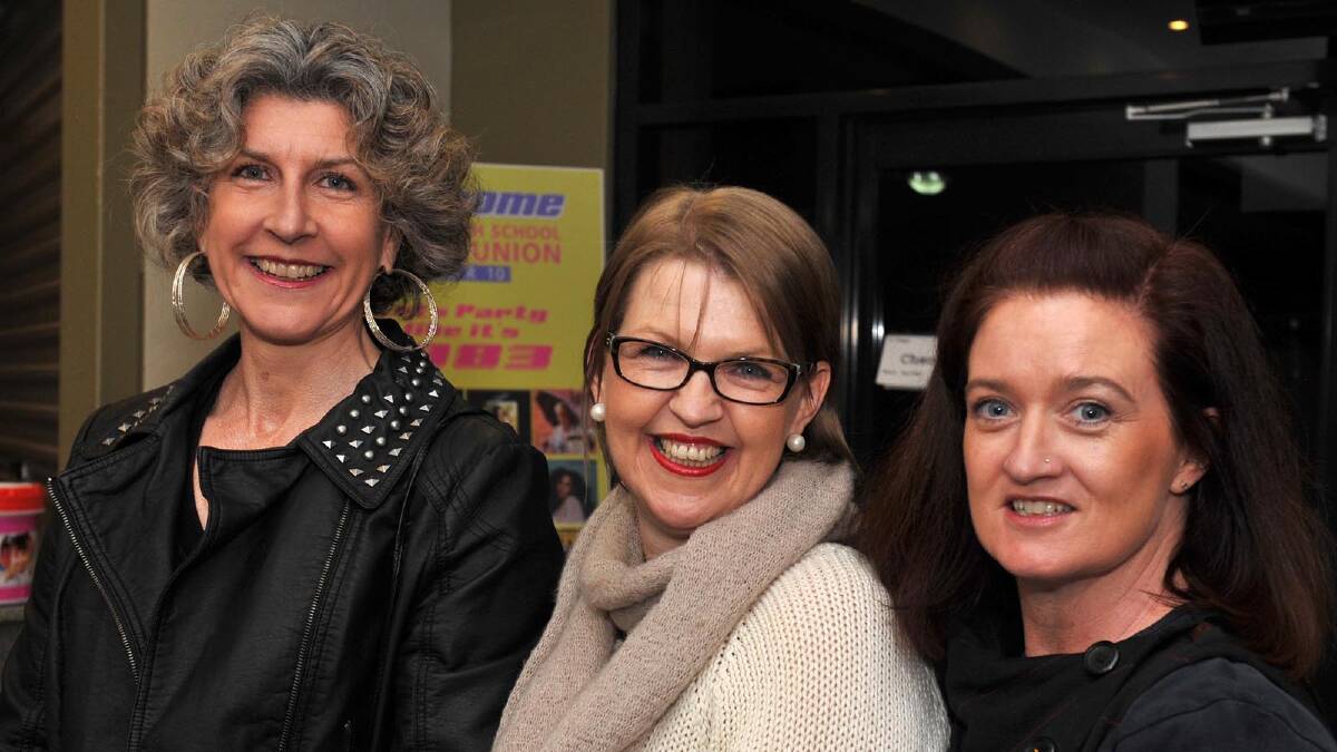 Mount Erin High 30 year reunion - Genevieve Graham, Helen Elliott and Jane Lindner. Picture: Michael Frogley