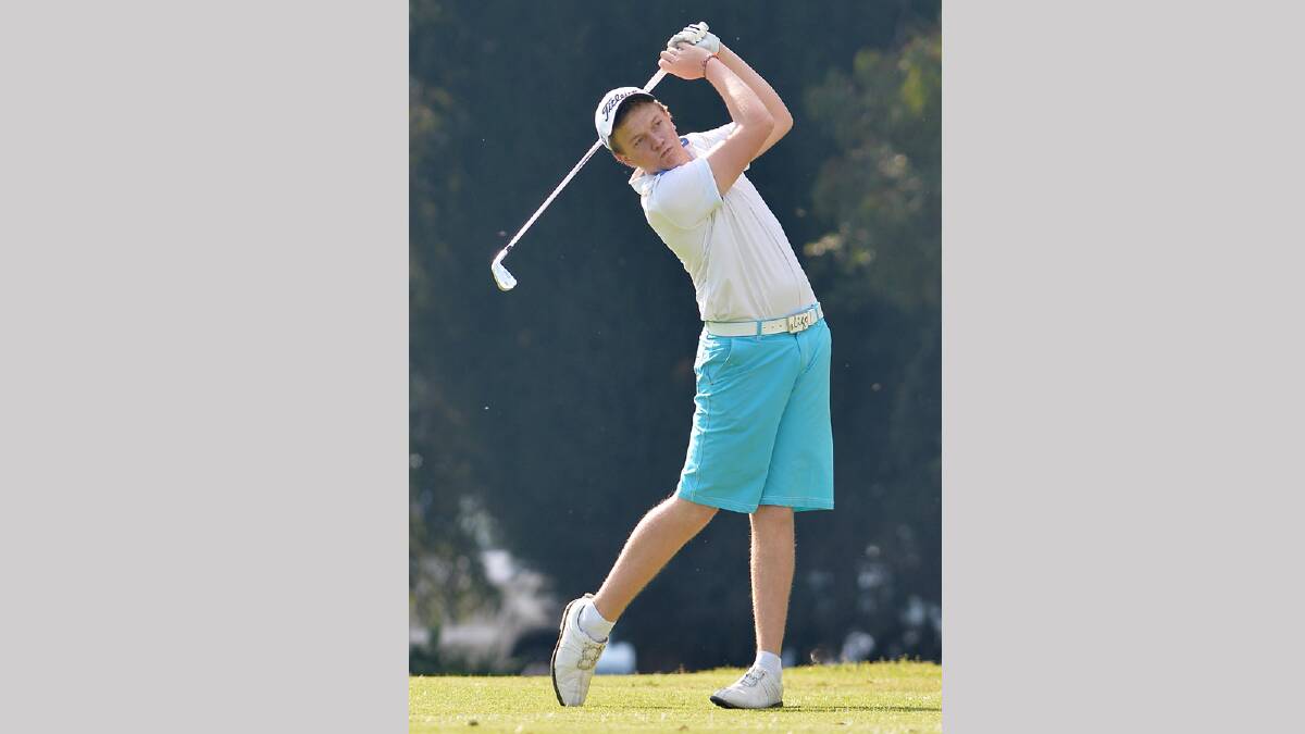 Henry Brind tees off on the 10th in the second round of the Country Club Championships. Picture: Michael Frogley