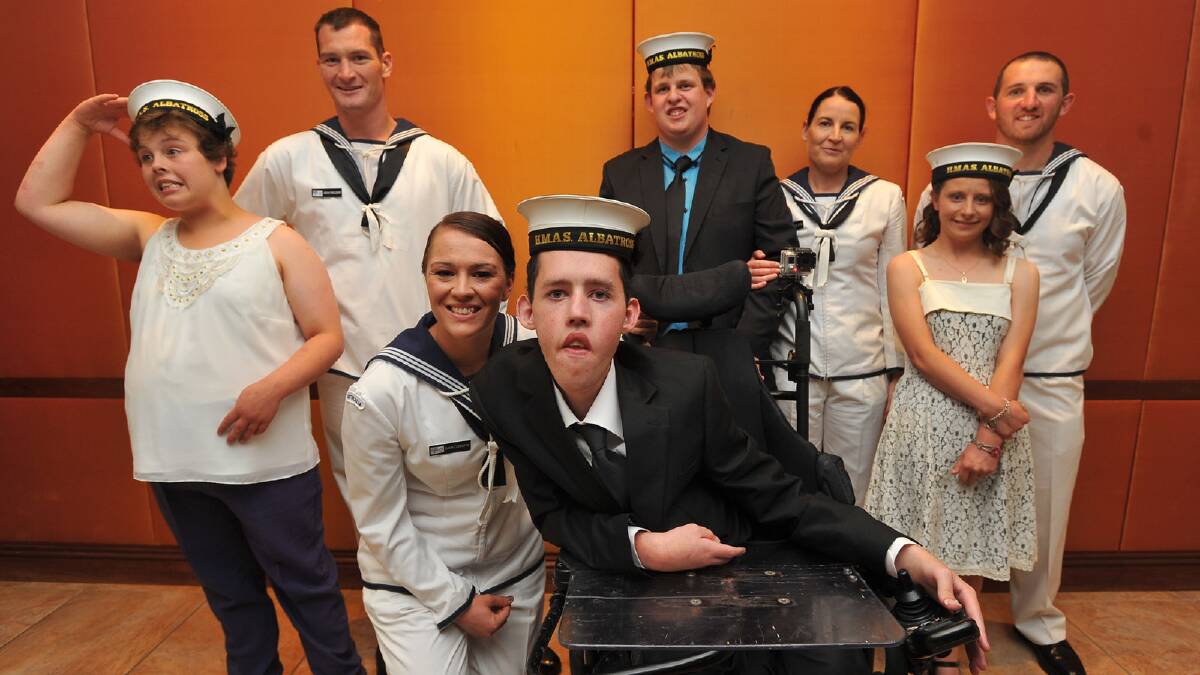 Willans Hill School students were partnered with Navy personnel for their formal with (back from left) Monique Bewick, Adrian Pendlebury, Jacob Wyllie, Nicole Otte, Lani Fisher, Jason Webb, (front) Dana Cunniffe and Nathan Pengelly enjoying a night out. Picture: Addison Hamilton