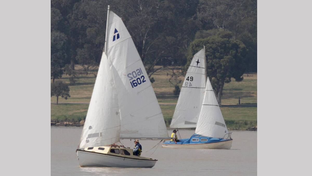 Sailing on Lake Albert. Picture: Les Smith
