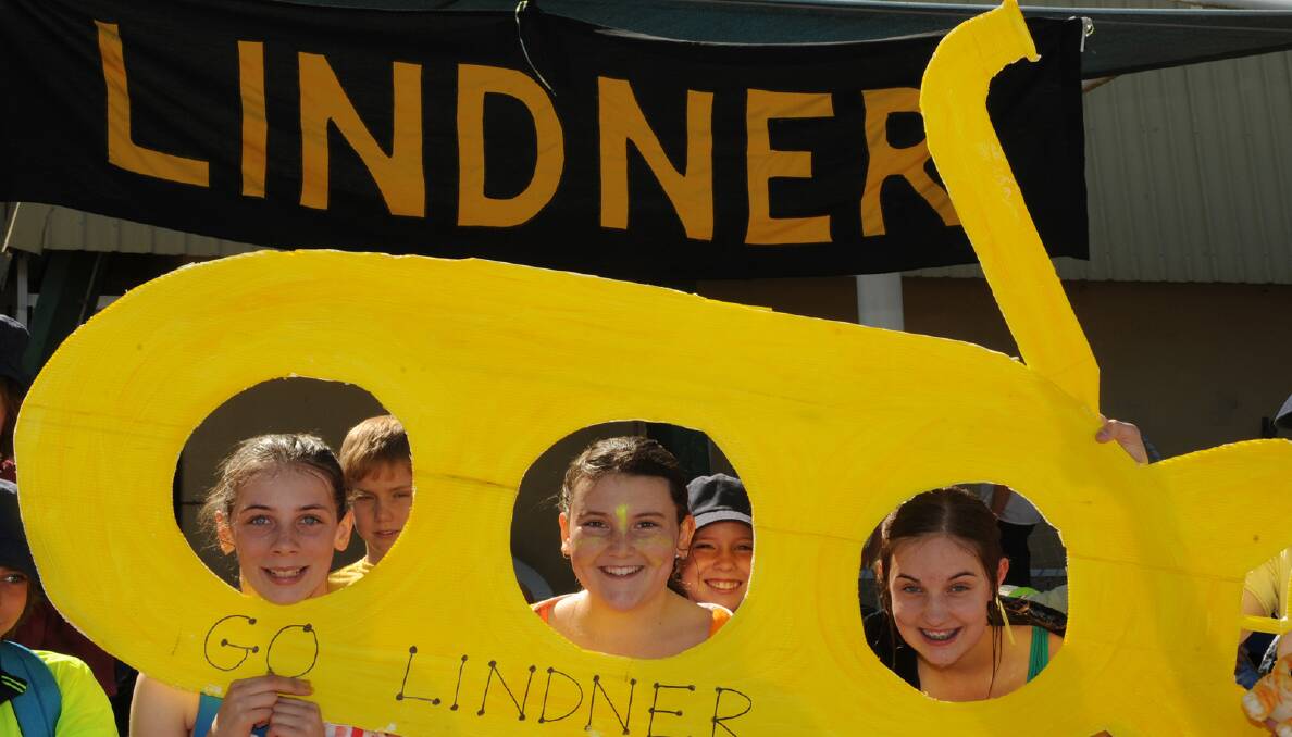 In the Linder house yellow submarine are Vicki Pittman, 11, Isabella Batcheldor-Weule, 12, and Jane Langstreth, 12.