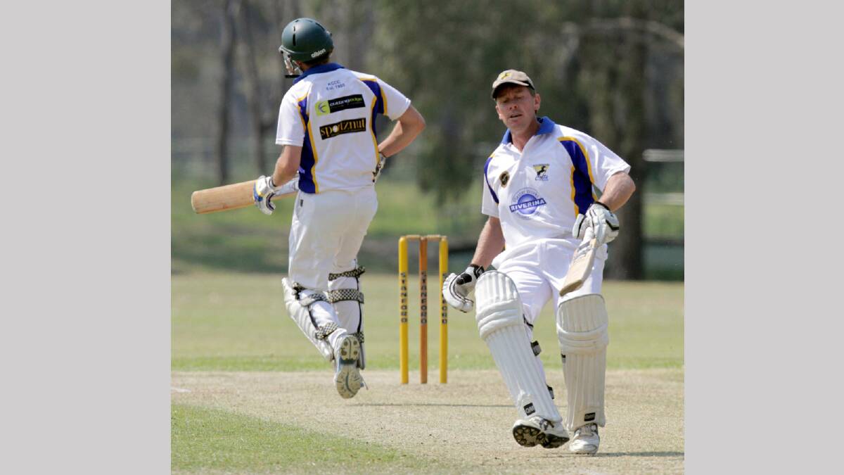 Kooringal batsmen running between wickets. Picture: Les Smith
