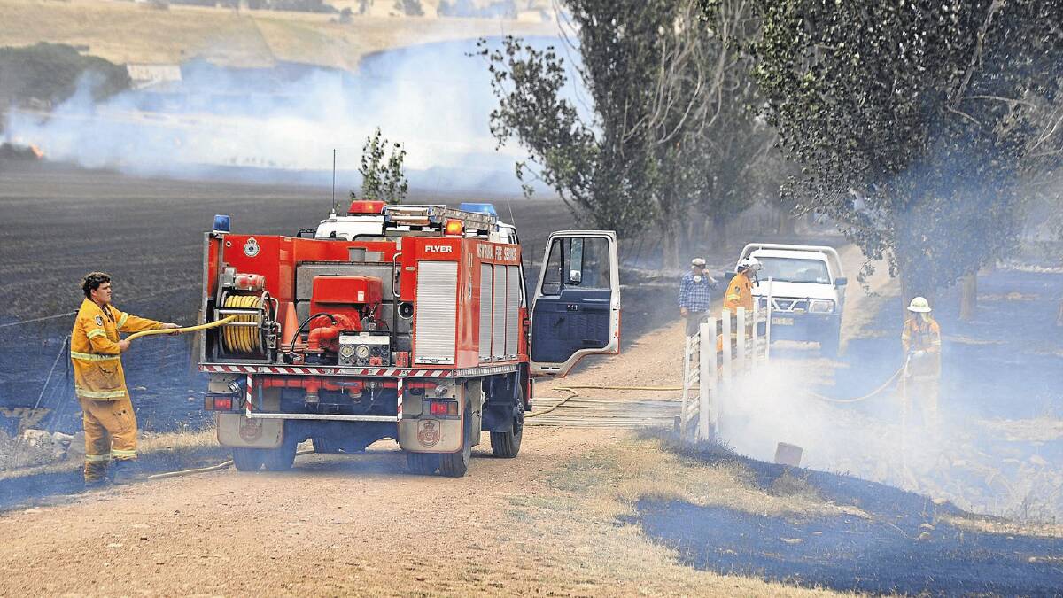 CHARRED: The Wokolena Road blaze scorched a number of rural properties, but thankfully no homes were lost. Picture: Les Smith