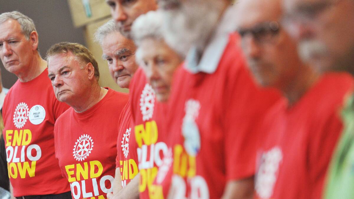 World Polio Day token presentation from Rotary at the Civic Centre.
