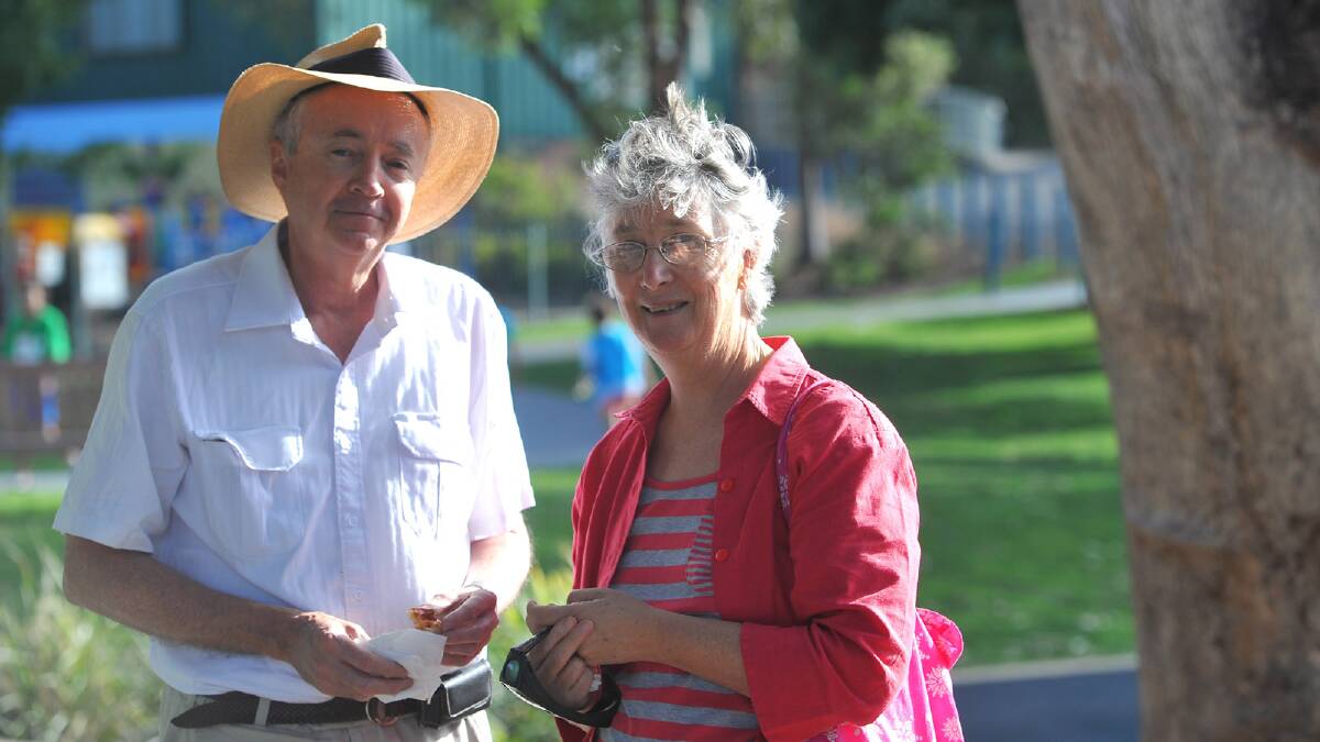 Ian Gray and Noelene Milliken at the Mawang Gaway Aboriginal Consultative Group Christmas Party. Picture: Addison Hamilton