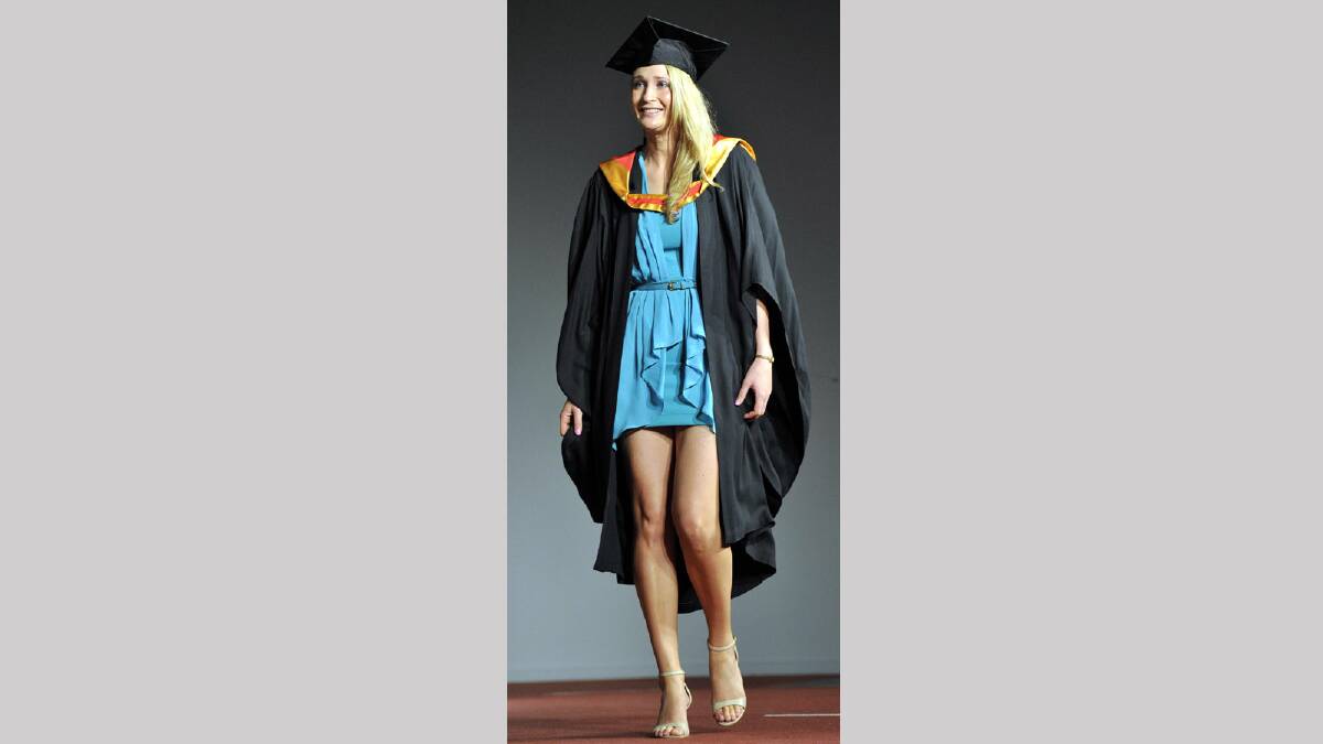 Lara Stoll receiving her bachelor health science nutrition and dietetics degree. Picture: Les Smith