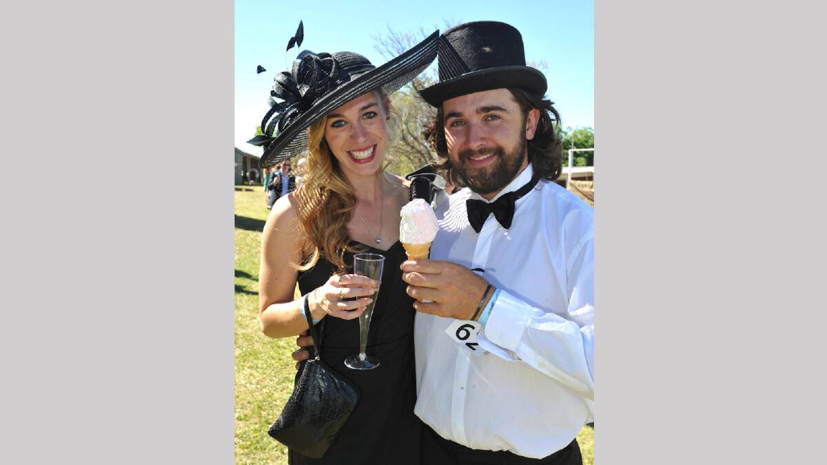 Champagne and icecream for Sonja Hultgren and Doug Lynch at the Young Picnics. Picture: Les Smith