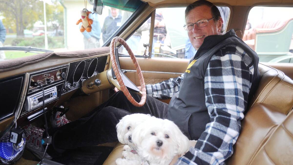 Wagga Veteran Vintage Motor Car rally - Mick Hocking with his 1970 Holden Premier. Picture: Alastair Brook