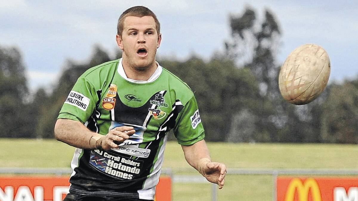 MARKED MAN: Albury fullback Ben Jeffery will have the other 10 Group Nine clubs gunning for him this year.