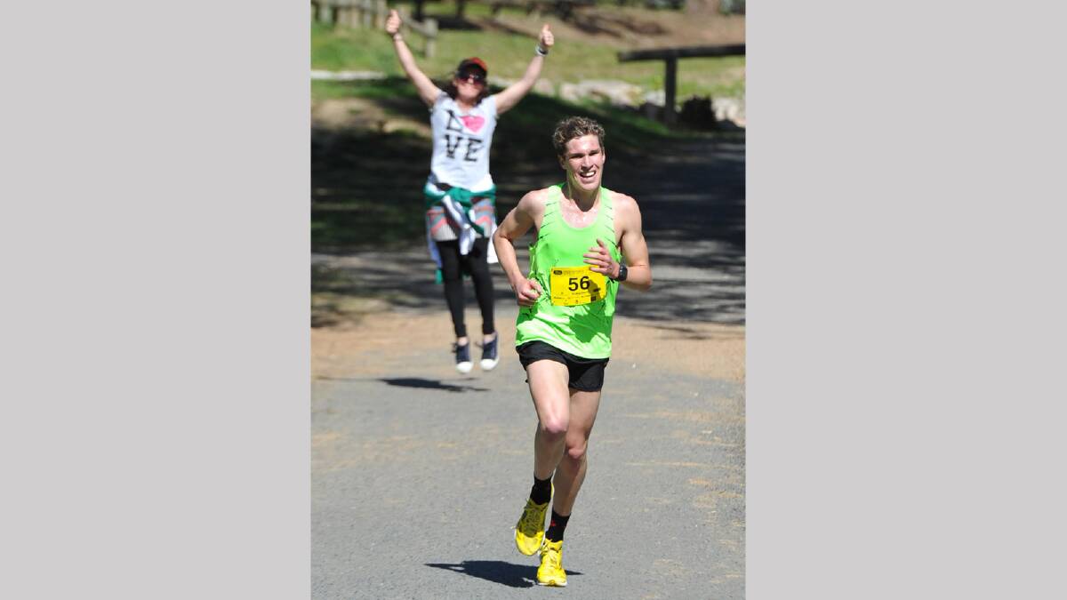 Lake to Lagoon 2013 - second placed finisher Caleb Noble. Picture: Les Smith