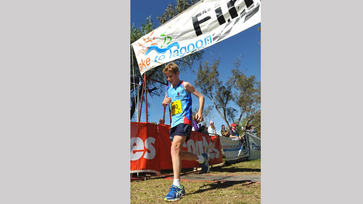 Lake to Lagoon 2013 - James Trevaskis, 14, first in his age. Picture: Les Smith