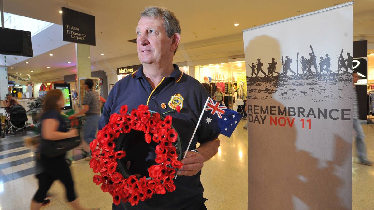 Wagga RSL sub-branch president Kevin Kerr at the Marketplace. Picture: Addison Hamilton