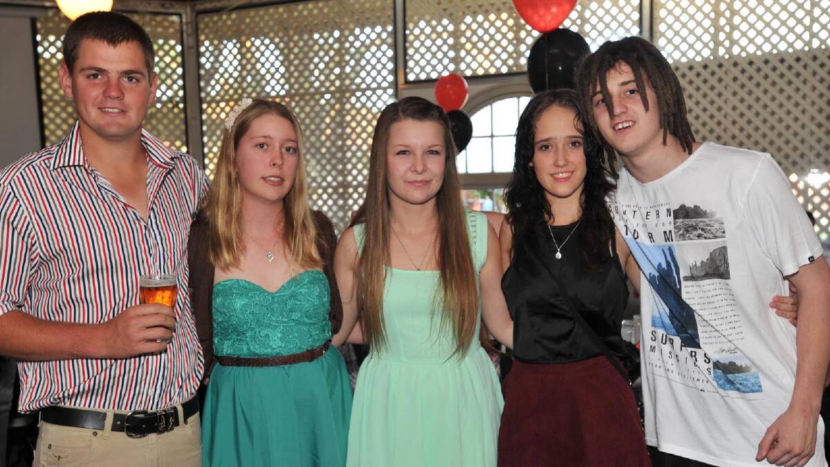 At the Lake Albert Soccer Club presentation night are Phil Koch, Emma Lee, Tegan Gray, Tiannah Pitkin and Hayden Heritage. Picture: Les Smith
