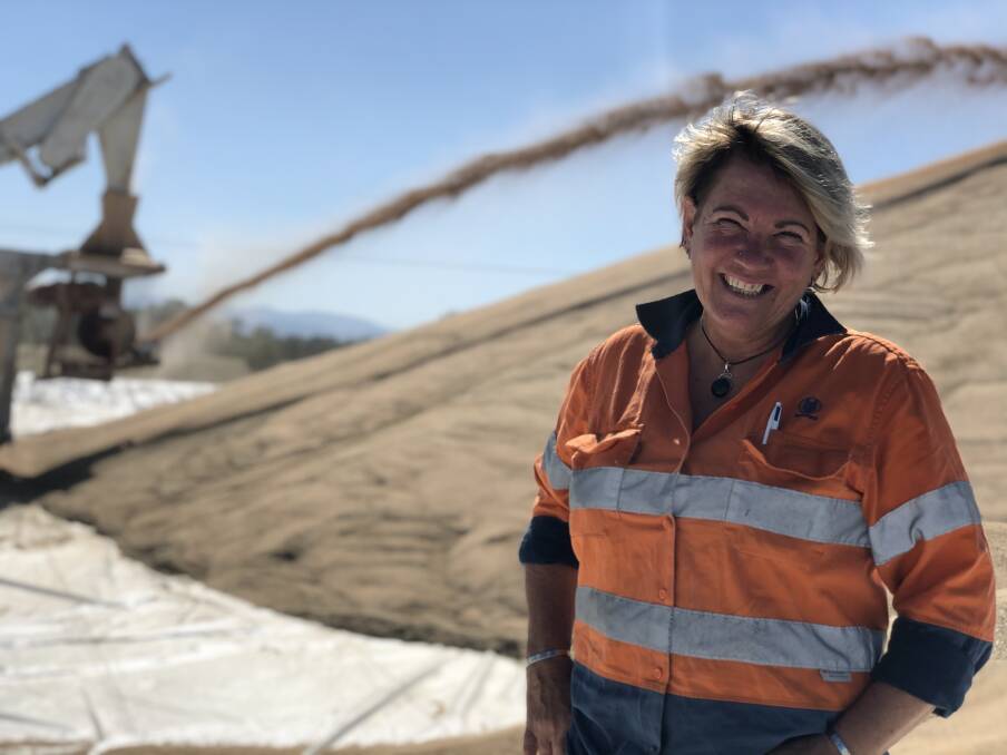GrainCorp grain handler Tammy Towns, Narrabri, says people should give working in regional NSW a go. Photo: Samantha Townsend 