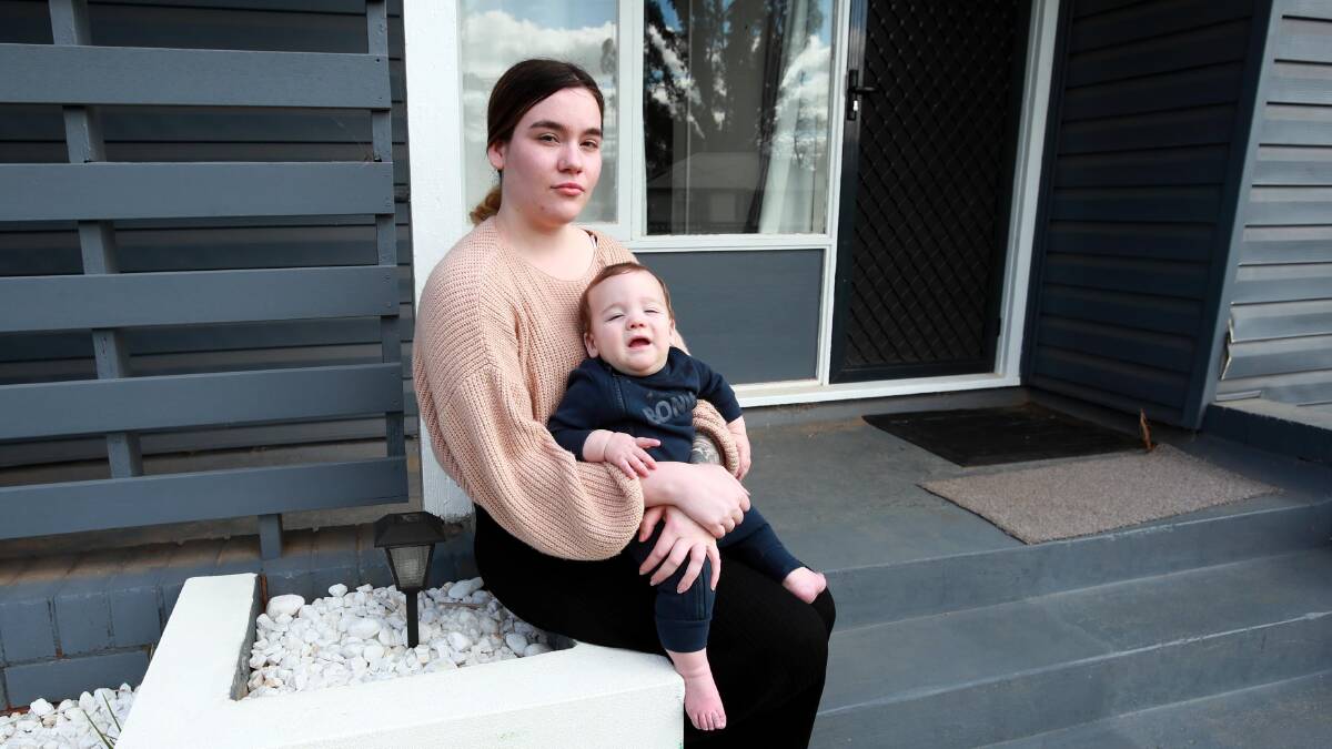 STRUGGLE: Taylah Galvin has secured a private rental, the four-year social housing wait list forcing her into an unaffordable commercial market. Picture: Les Smith