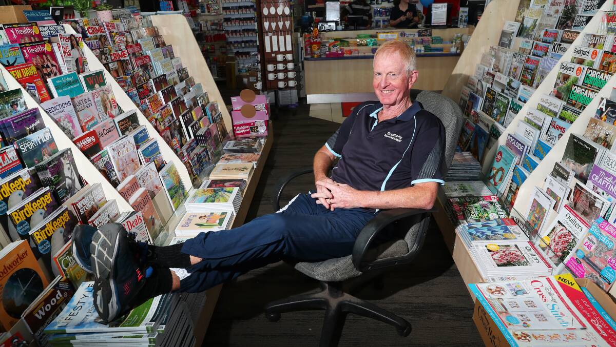 FINAL CHAPTER: After 34 years running Wagga newsagencies, John Byrne is ready to put his feet up. Picture: Emma Hillier