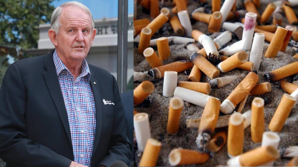 BUTT OUT: Greg Conkey hopes a future councillor will take up his battle to make Wagga CBD smoke free. 