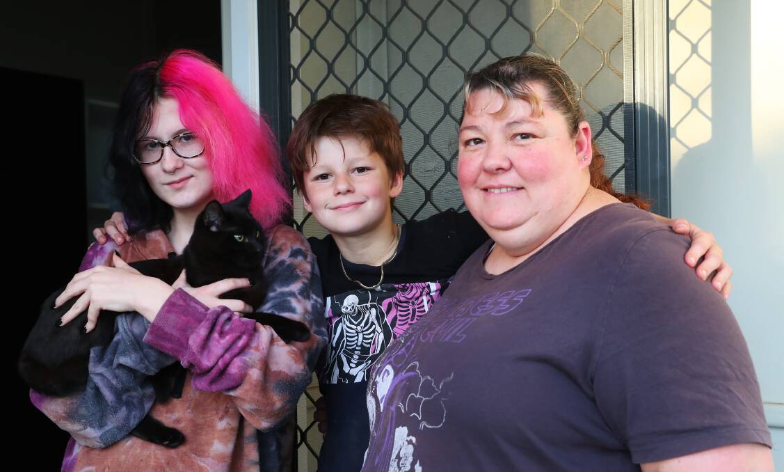 HOUSE CRISIS: Single mum Katt Heritage (pictured with daughter Milli Paul and son Blake Paul) has experienced the crisis first-hand and said a government report is long overdue. Picture: Emma Hillier
