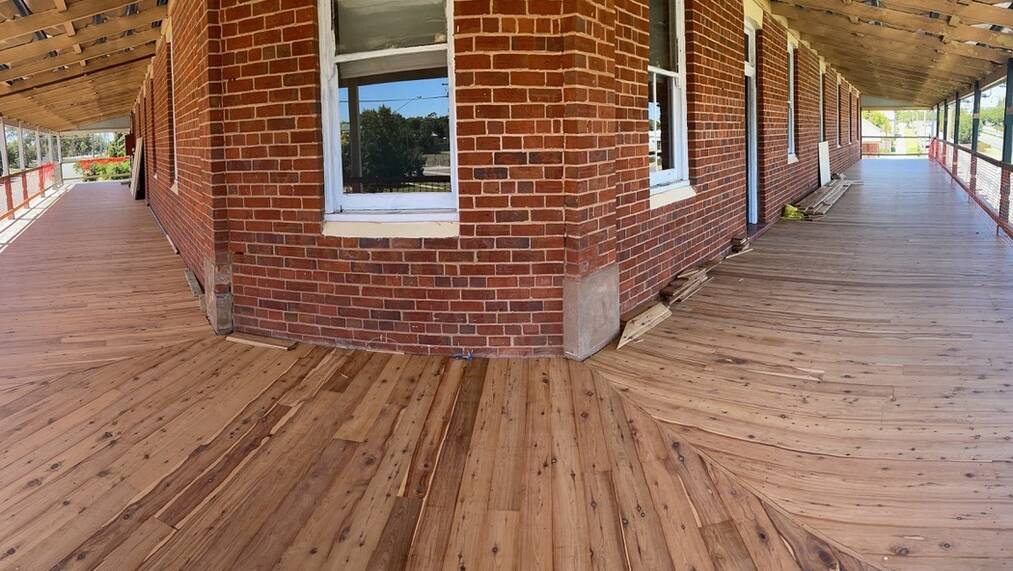 New timber flooring and railings have replaced the original upper-floor verandah. Picture: Supplied