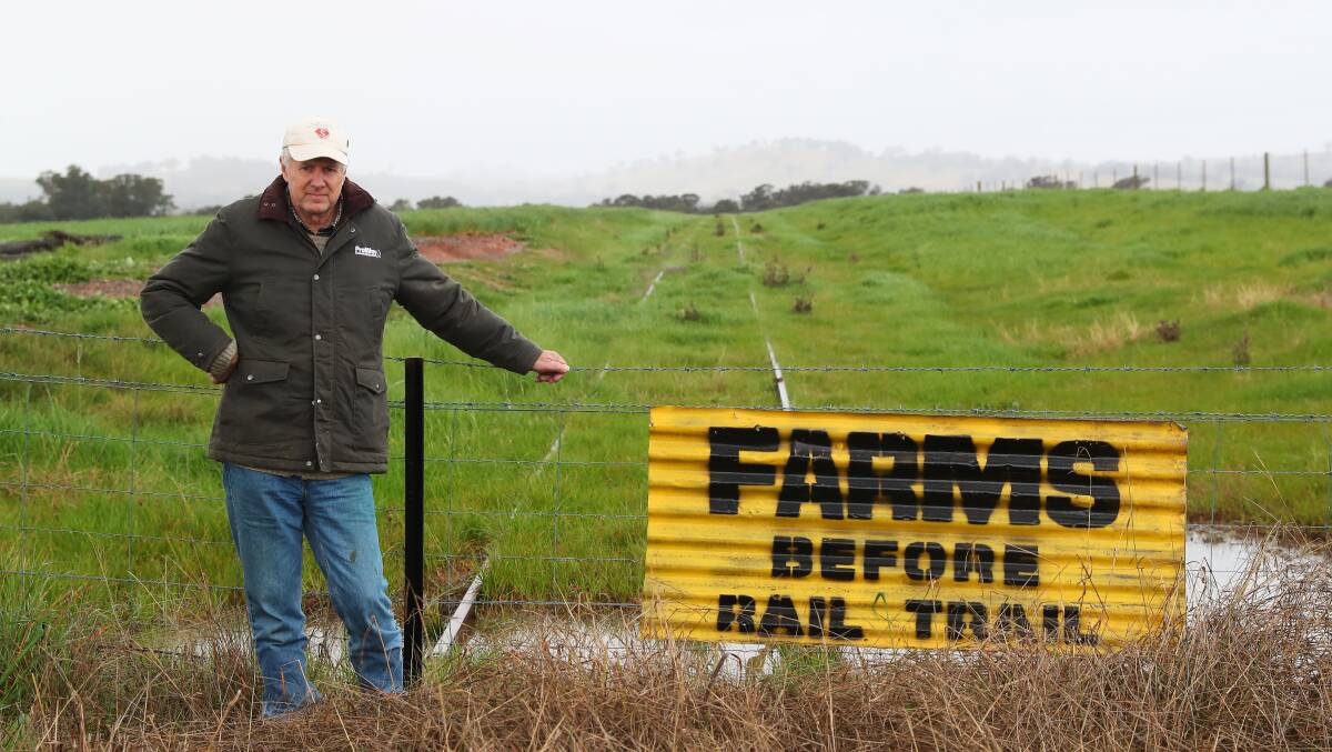 OPPOSED: Farmer Daryl Schipp says the rail trail would open his property to the public and put his business at risk. Picture: Emma Hillier
