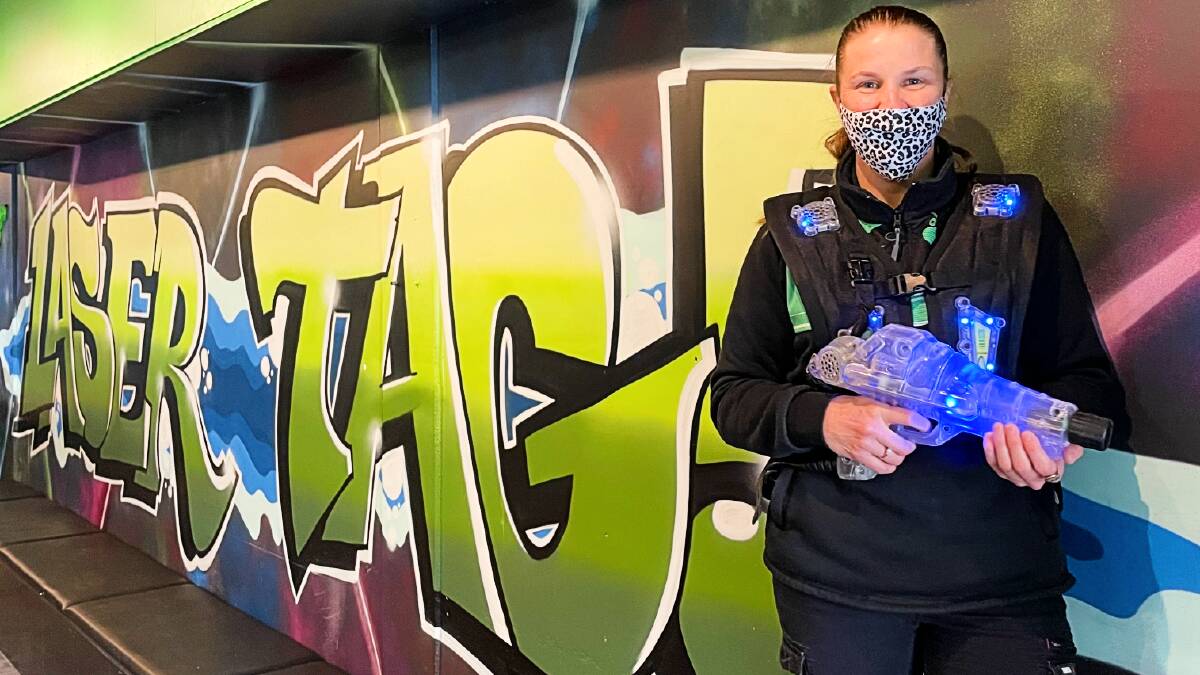 BACK AGAIN: Laser Tag owner Therese Paul has reopened after being forced to close under initial roadmap rules. Picture: Penny Burfitt