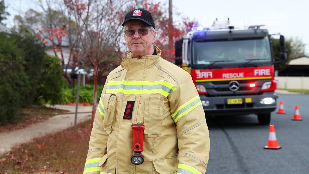 STAY SAFE: Turvey Park Fire Station captain Steven Beck reminds Wagga residents to stay vigilant as fire risk hikes in winter months. Picture: Emma Hillier