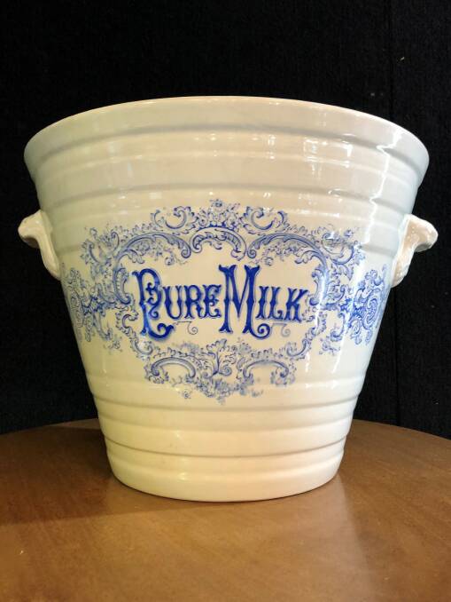 This Victorian milk bucket is $1800 thanks to the scarcity of them left. Picture: Supplied