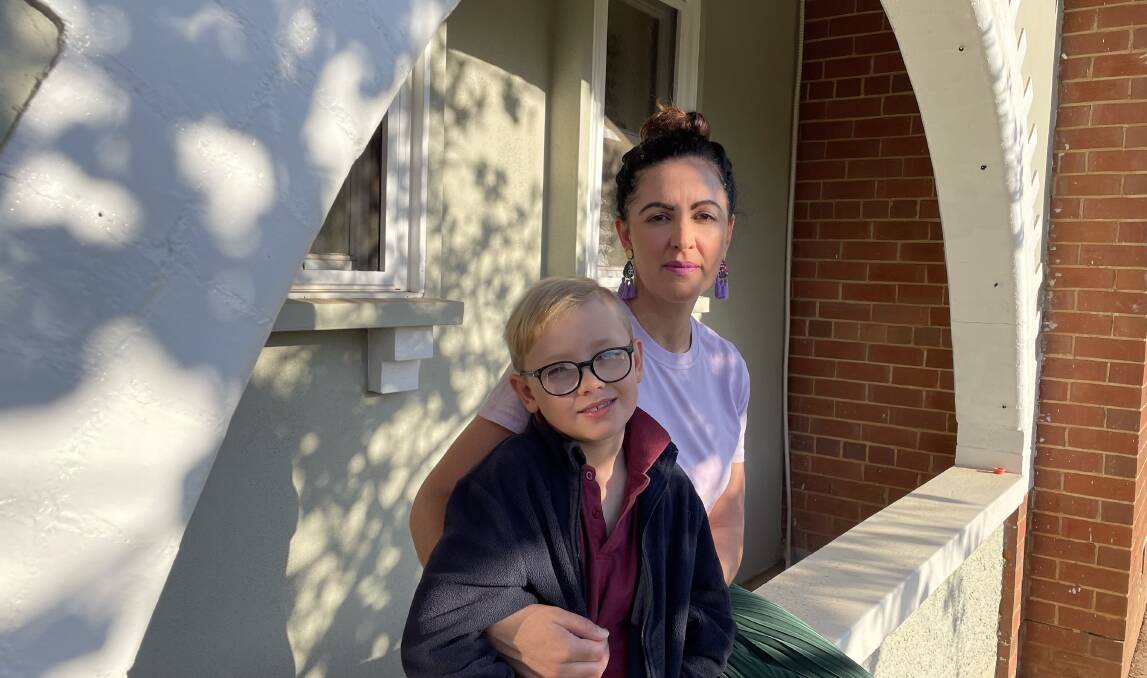 Wagga mum Carly Johnson with her son Xander who has a severe allergy to hazelnuts. Picture: Penny Burfitt