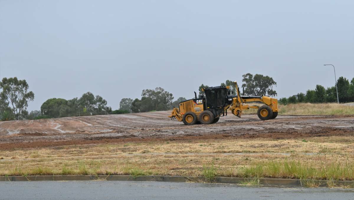 Earthworks on the precinct began earlier this year. Picture: Kenji Sato
