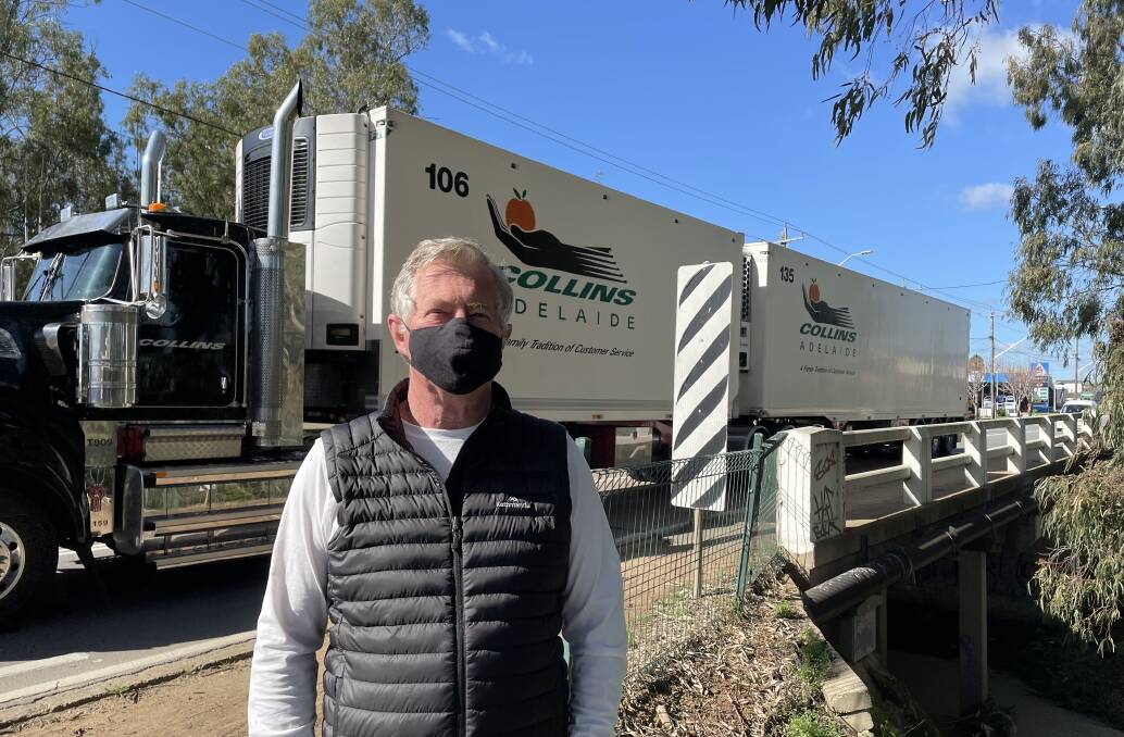 Big4 Holiday Park owner Martin Cotterell has welcomed the improvements to pedestrian safety on the bridge which is frequently used by large trucks. Picture: Penny Burfitt