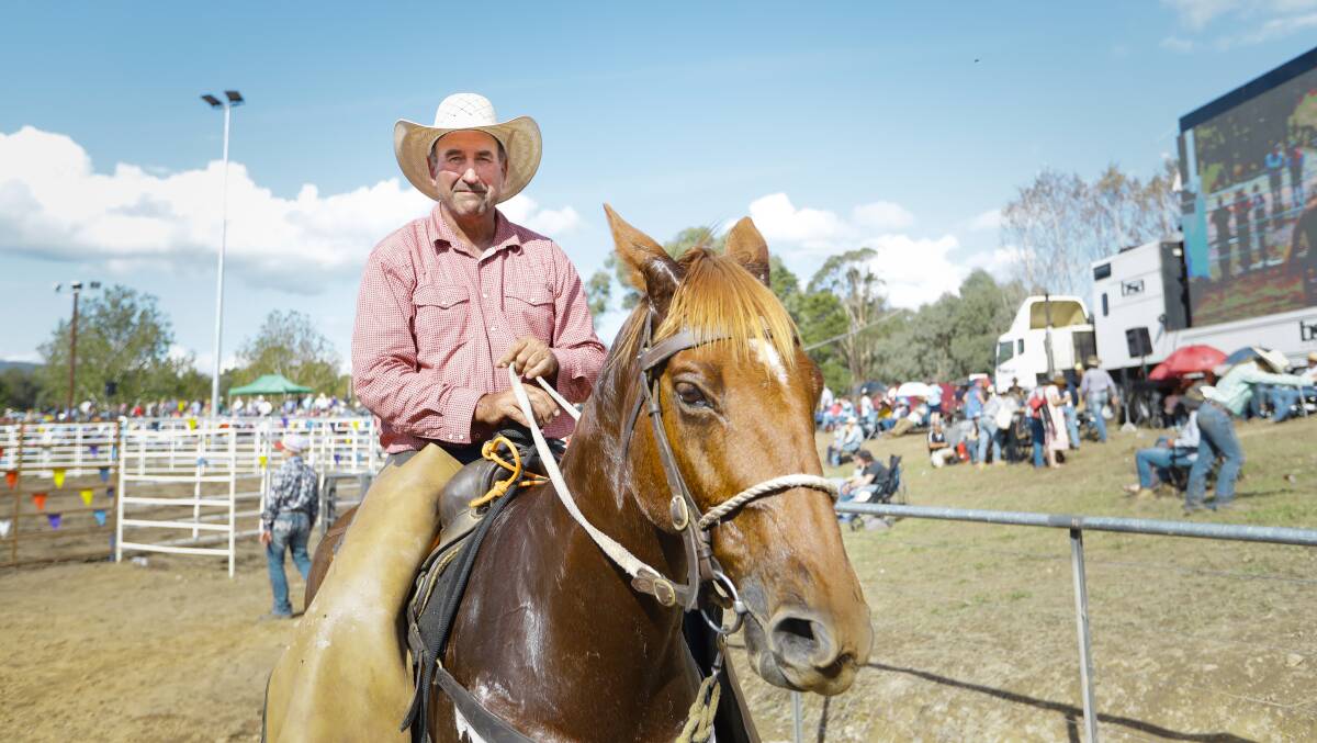 FAREWELL TO ARENA: Tumbarumba's pick up man Dave Daniel will be watching from outside the rodeo arena at next year's Man From Snowy River Festival. Picture: ASH SMITH