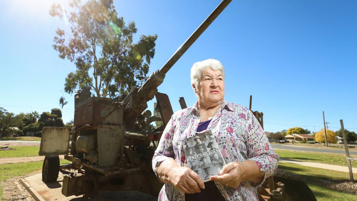 HISTORY CAPTURED: Henty's Yvonne Booth used last year's lockdown to get stuck into finishing her book about the town's soldiers in World War 1. Picture: JAMES WILTSHIRE.
