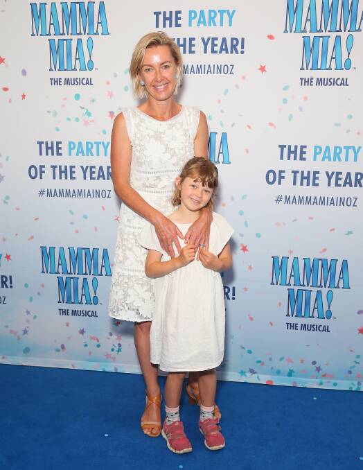 Knight with her older daughter Elsa in 2018. Picture: Getty Images