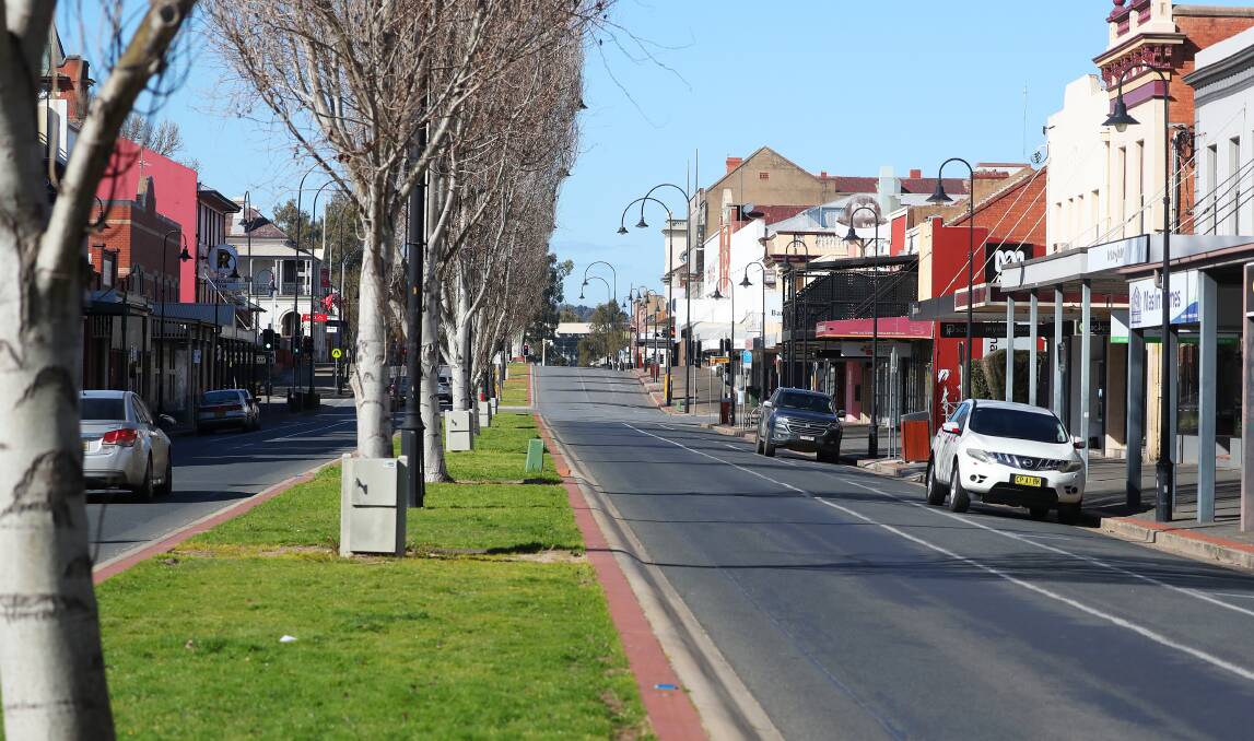 EMPTY STREETS: Wagga was eerily quiet on Sunday morning after a snap seven-day lockdown was called for regional NSW on Saturday evening. Picture: Emma Hillier