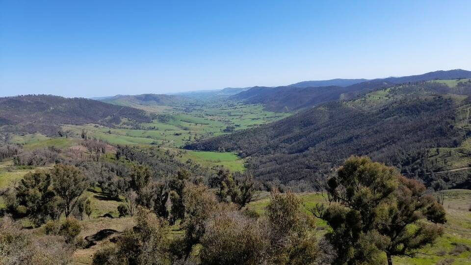 The view from Paul and Andrea Sturgess' property, overlooking the Gilmore Valley. Picture: Paul Sturgess