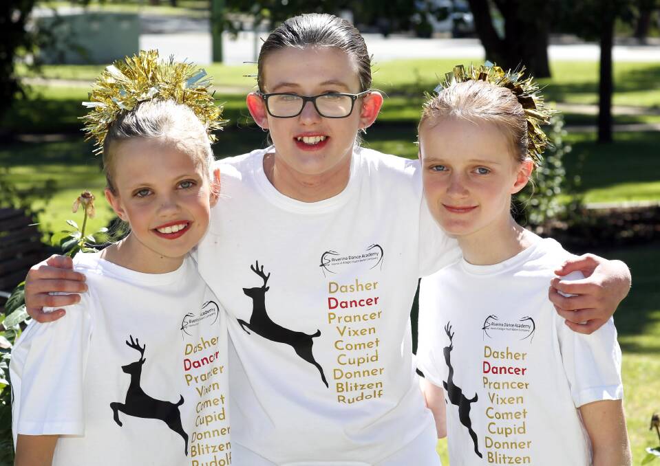 Around 150 students from the Riverina Dance Academy took park in the Christmas Concert in the Park over the weekend. Pictures: Les Smith