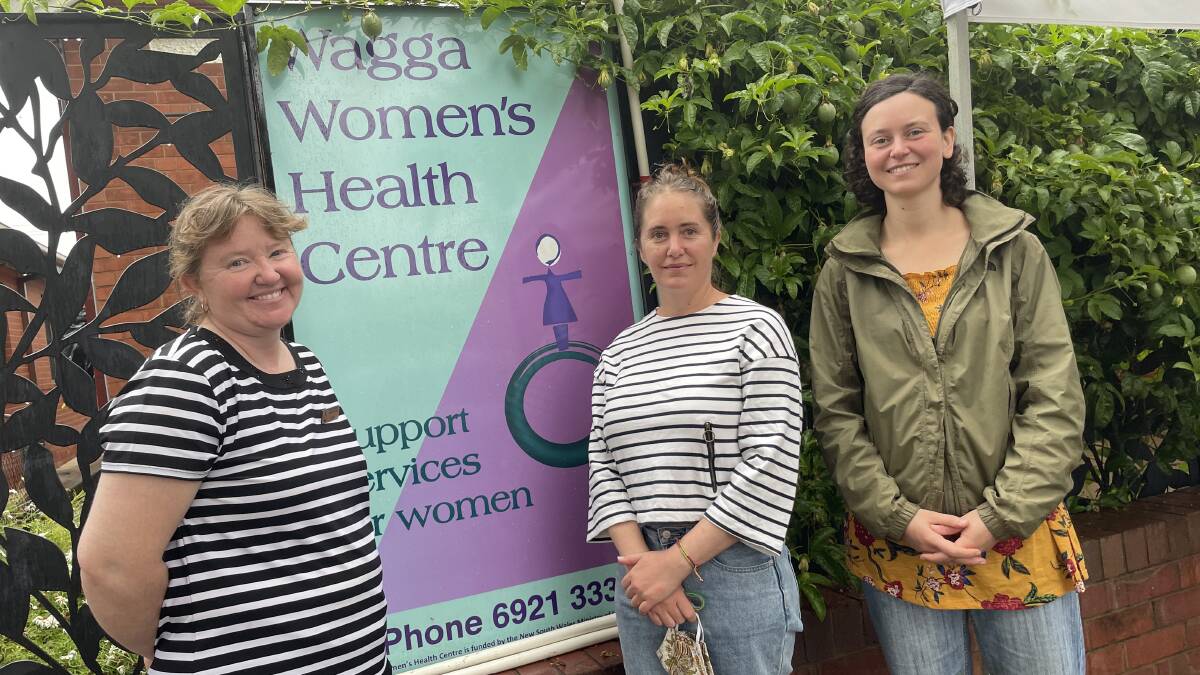 Wagga Women's Health Centre clinical lead specialist Leah Anderson, health promotion officer Claire Kendall and support and promotion advocacy specialist Sarah Ainsworth. Picture: Emily Wind