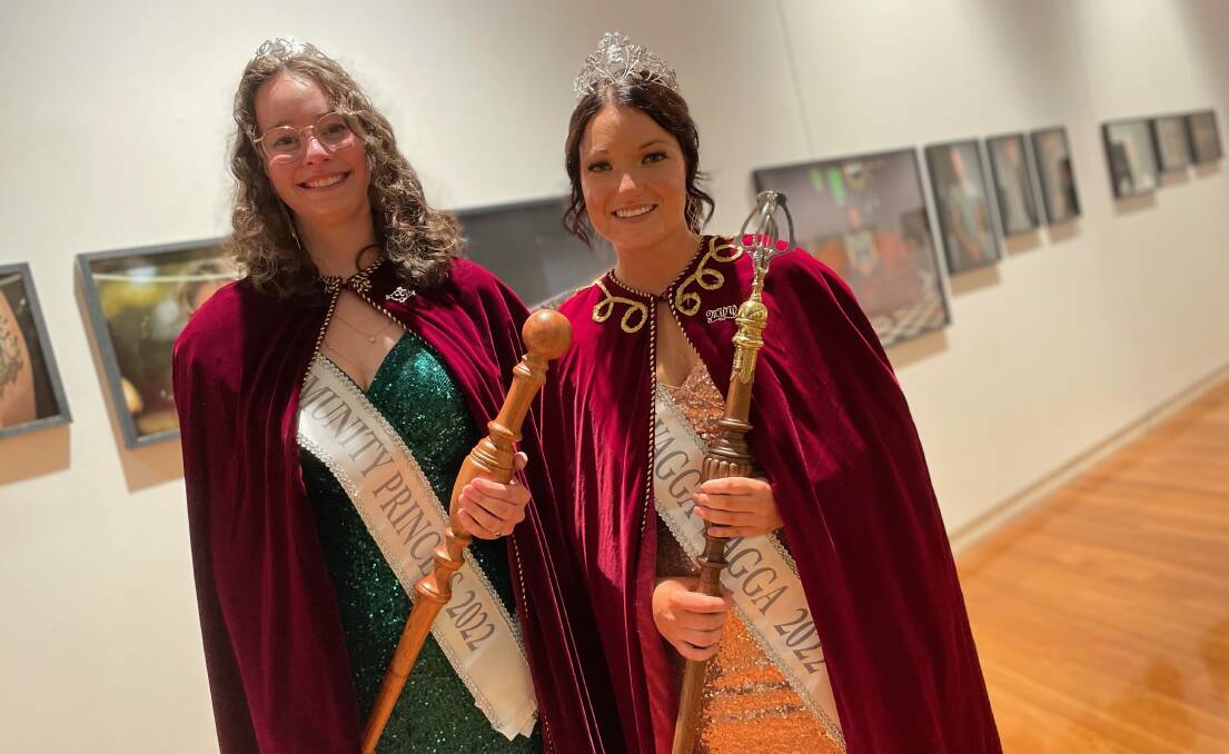 Rachael Bowering and Jessikah McCarthy were blown away to be crowned the 2022 Community Princess and Miss Wagga respectively. Picture: Emily Wind