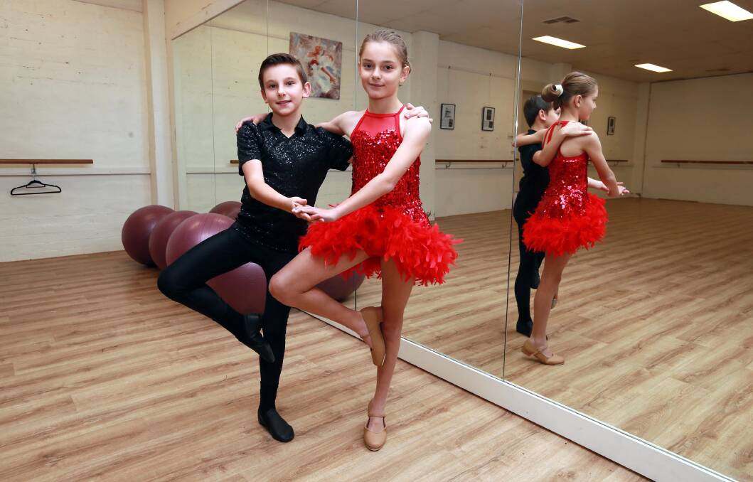 DOUBLE TAKE: Ten-year-old twins Isabella and Sam Chamaky have been busy getting ready for this weekend's show. Picture: Les Smith