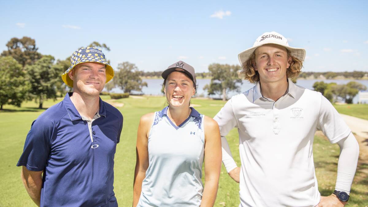 MATES MAKING A DIFFERENCE: Xavier Nugent, Rhiannon Hitchens and Bart Carroll were all smiles around eight hours into The Longest Day challenge. Picture: Ash Smith