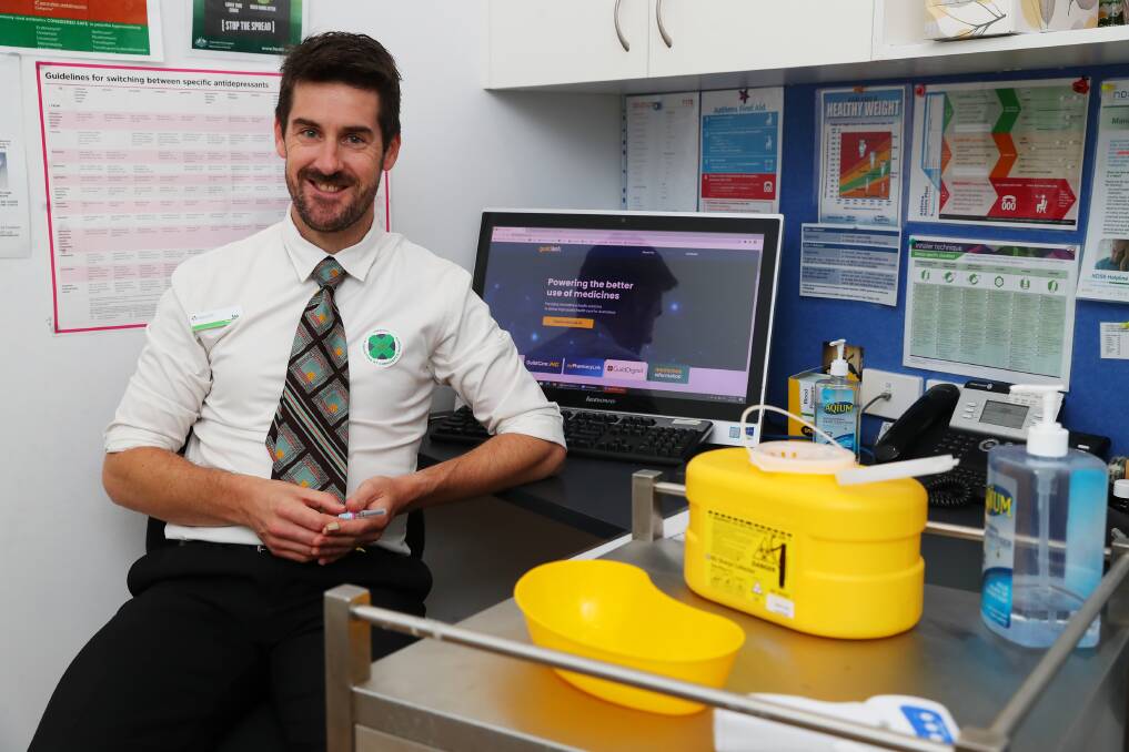 WAITING GAME: Michael O'Reilly co-owner Joe Madden (pictured in March) said their pharmacy put its hand up for the vaccination rollout months ago. Picture: Emma Hillier