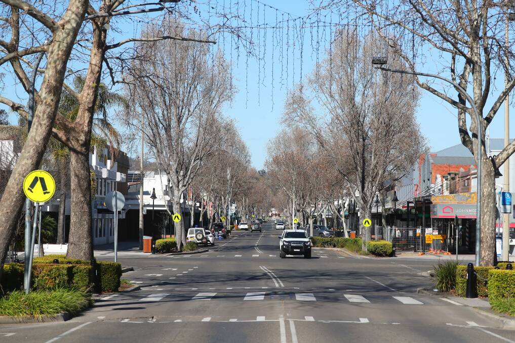 Baylis Street in Wagga on Sunday morning. Picture: Emma Hillier